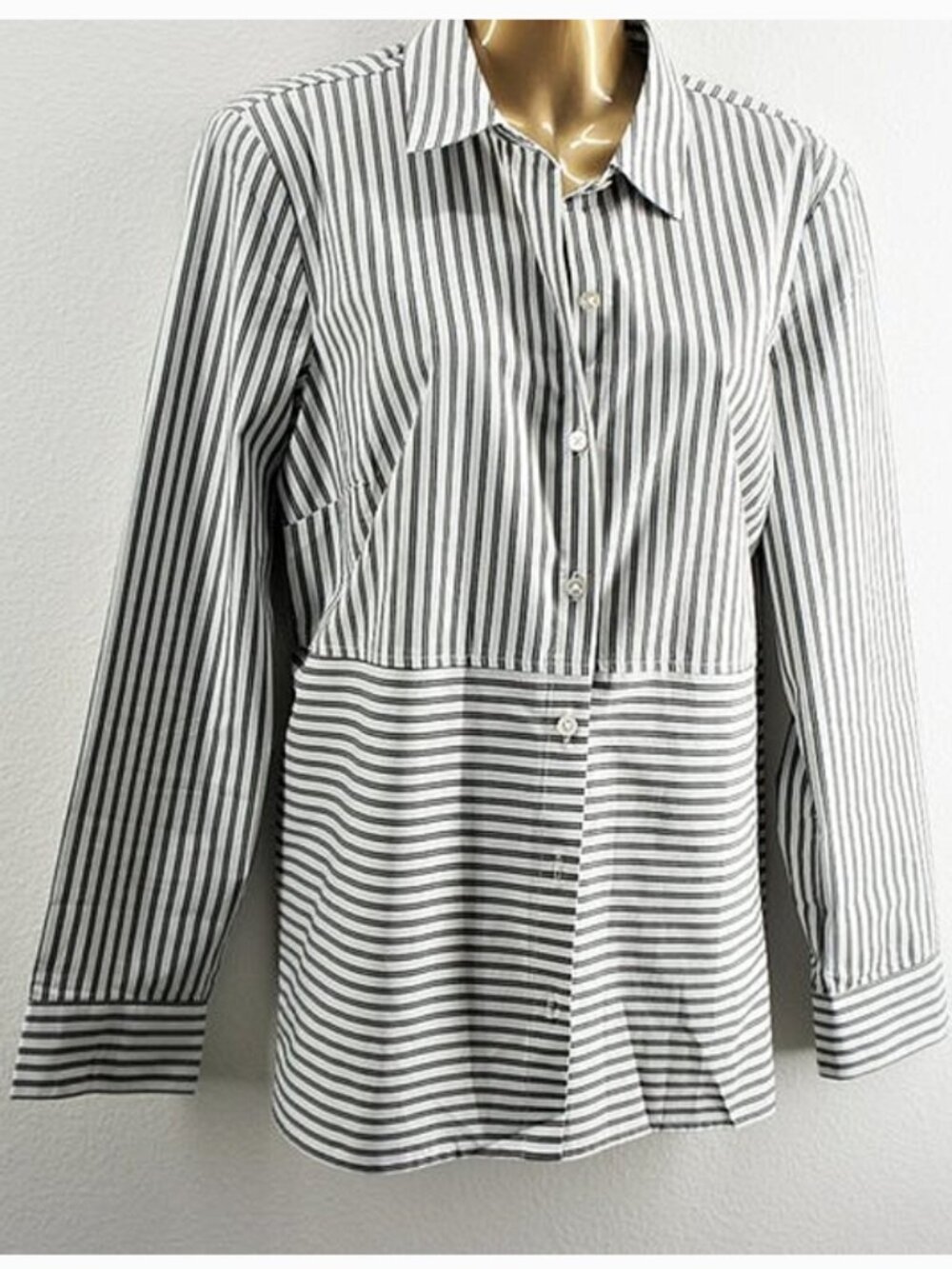 J.Jill Mixed Stripe Shirt Blouse size M